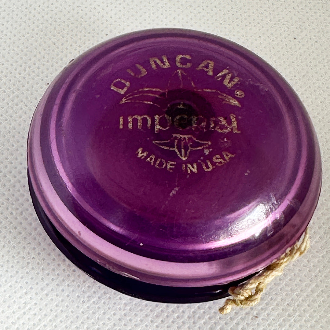 Vintage Duncan Fluer-de-lis Imperial Yo-Yo -Purple- Fair/Good Condition-Made in USA — view 5