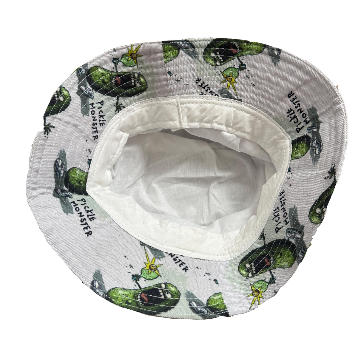 Pickle Monster Bucket Hat - Fun Hat Features the Dreaded Pickle Monster — view 4