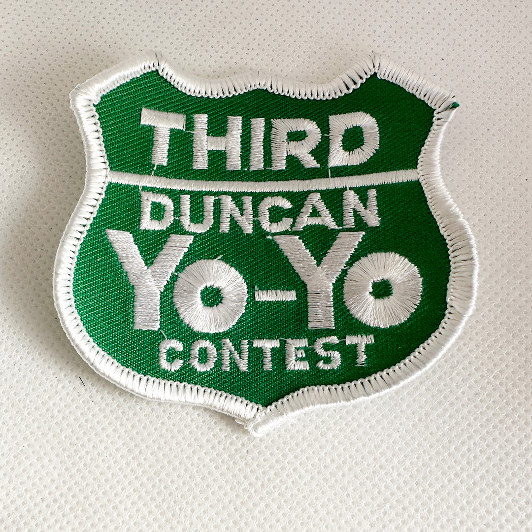 Vintage Duncan Yo-Yo Third Place Patch - Green 60s