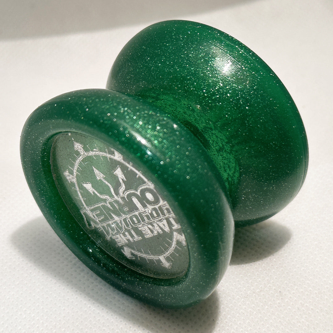 YoYoJam Rare Merry Christmas Journey Yo-Yo Green Glitter YoYo - Excellent Condition — view 3