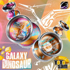 C3yoyodesign Galaxy Dinosaur Yo-Yo - Titanium Ring Bi-Metal YoYo — view 2