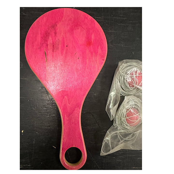 Vintage Hummingbird Hi Fli Paddleball Toy. Wood, with two balls