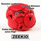 Zeekio -The Rage- 14 Panel Genuine Leather Footbag - Hacky Sack — view 2
