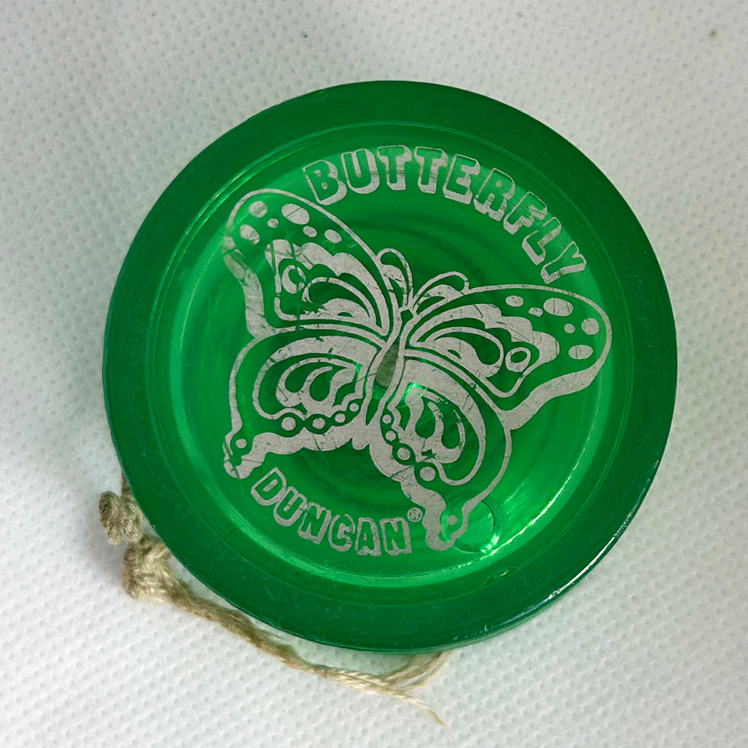 Vintage Duncan Butterfly Yo-Yo - Early 90s Transluscent Green Very Good Condition — view 3