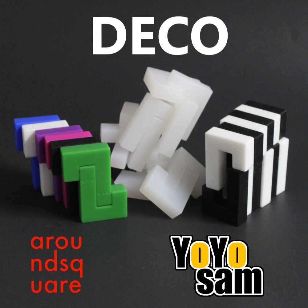 AroundSquare Deco Blocks Untitled 2 - Puzzle Desk Toy - 12 Piece Skill Toy