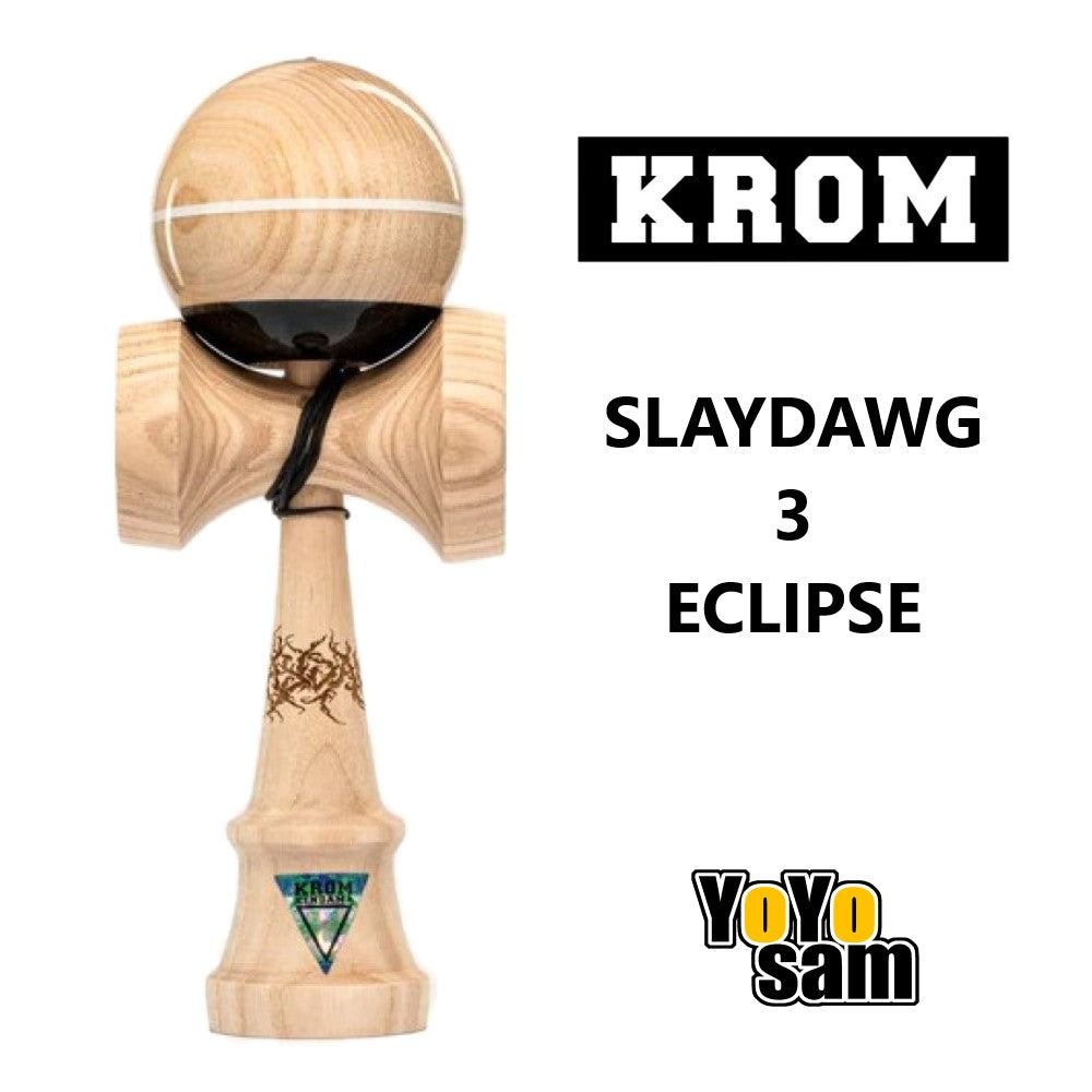 KROM Kendama SLAYDAWG 3 (SD3) ECLIPSE Kendama - with RFS Sticky Clear Coat