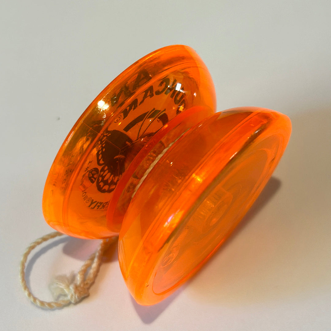 Vintage Duncan Butterfly Yo-Yo - Early 90s Transluscent Orange Excellent Condition — view 3