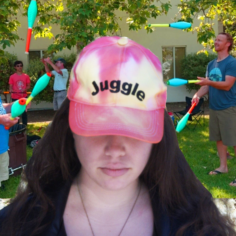Tie Dye Juggle Baseball Cap - Hand Dyed - Embroidered - Adjustable Juggling Hat — view 2