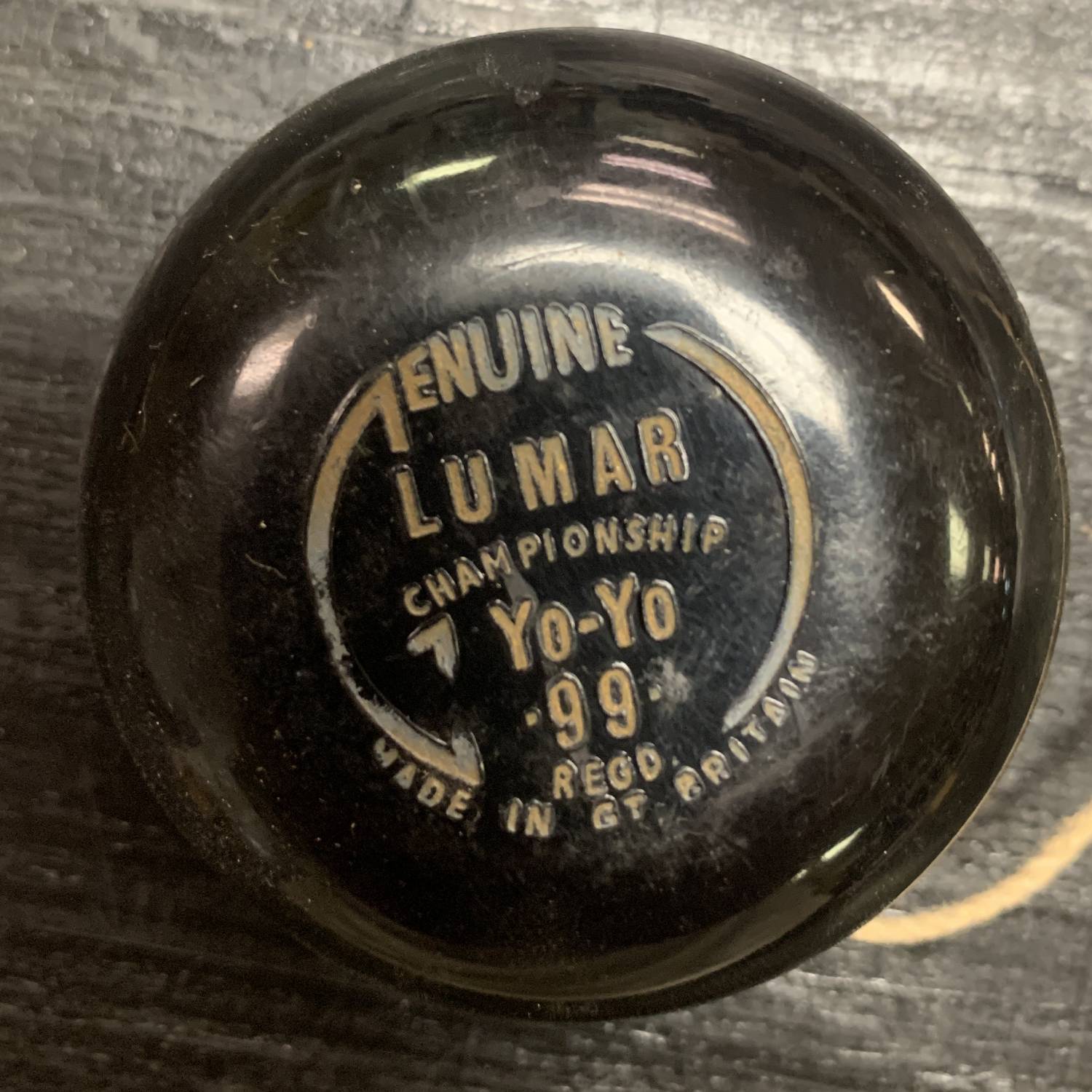 Vintage Genuine Lumar 99 Plastic Yo-Yo- Black Good/Fair Condition