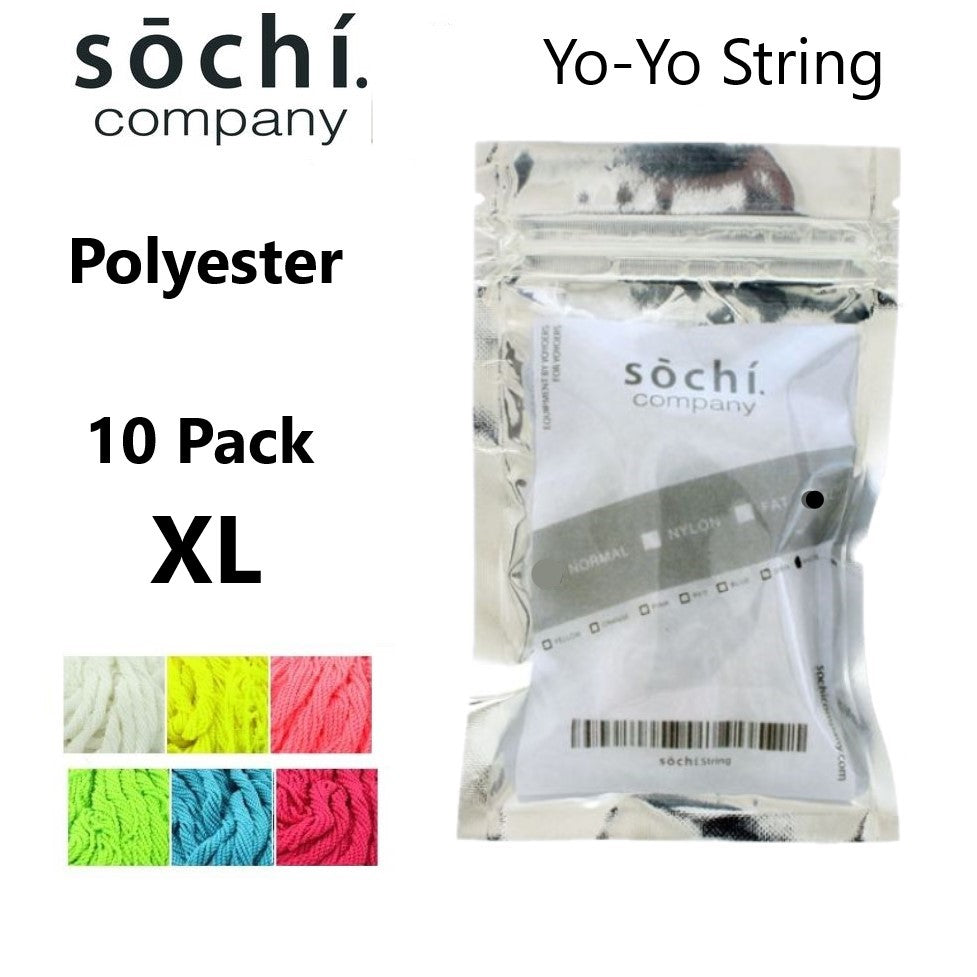 Sochi Company Yo-Yo String - XL Size Polyester 10 Pack of YoYo String - 1.3 Meters -