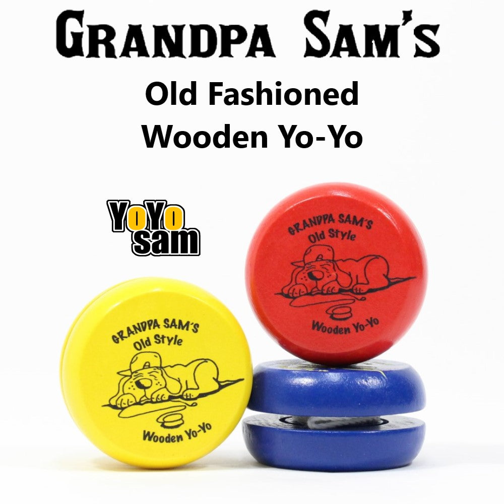 Grandpa Sam's Old Fashioned Wooden Yo-Yo by YoYoSam - Set of 3