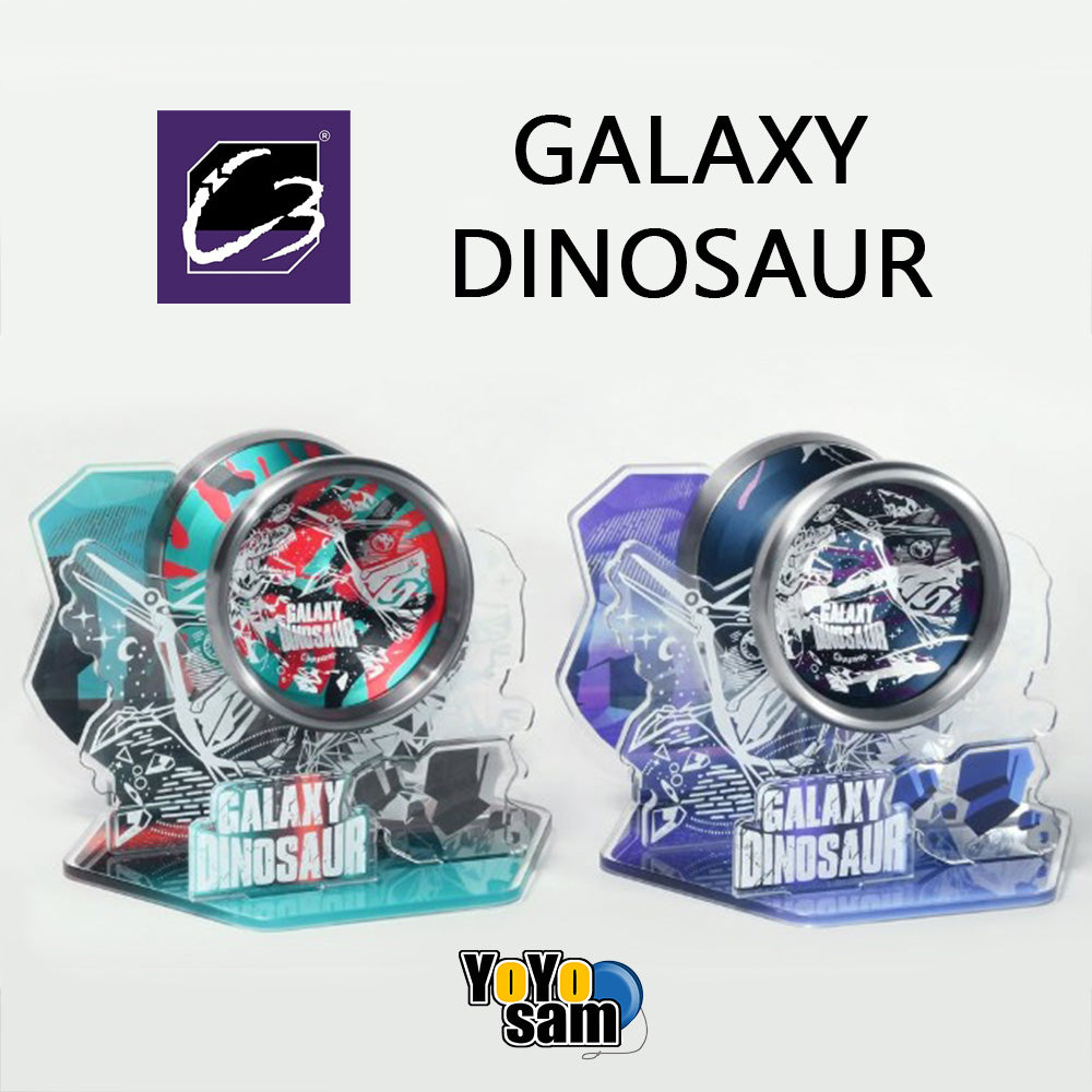 C3yoyodesign Galaxy Dinosaur Yo-Yo - Titanium Ring Bi-Metal YoYo
