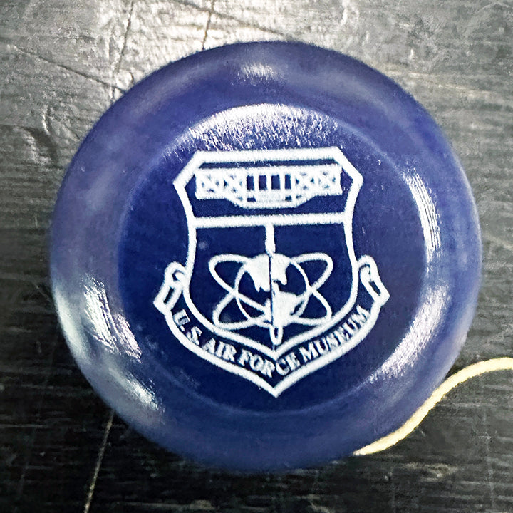 Vintage US Air Force Museum Yo-Yo - Blue - Wood Excellent condition