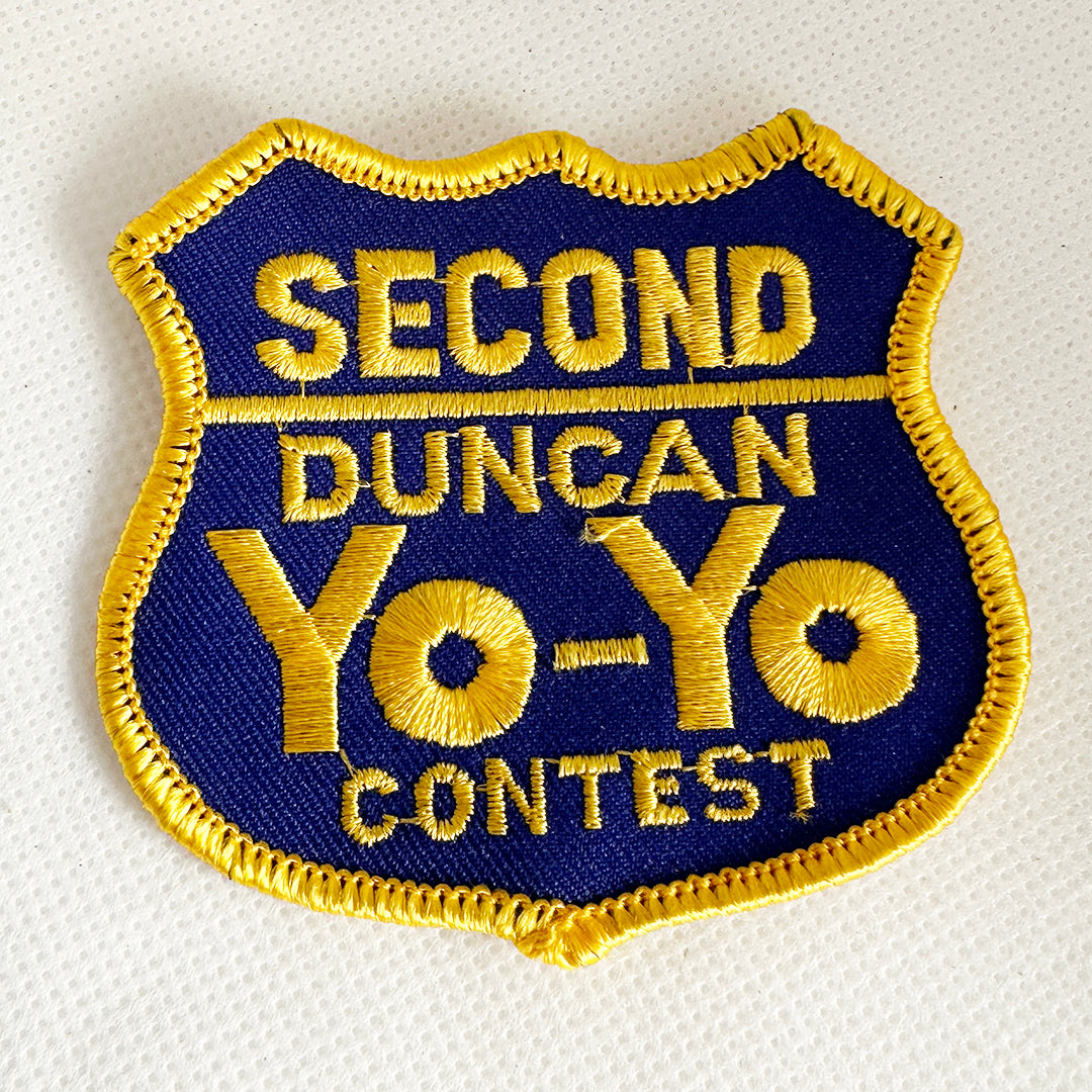Vintage Duncan Yo-Yo Second Place Patch - Blue 60s