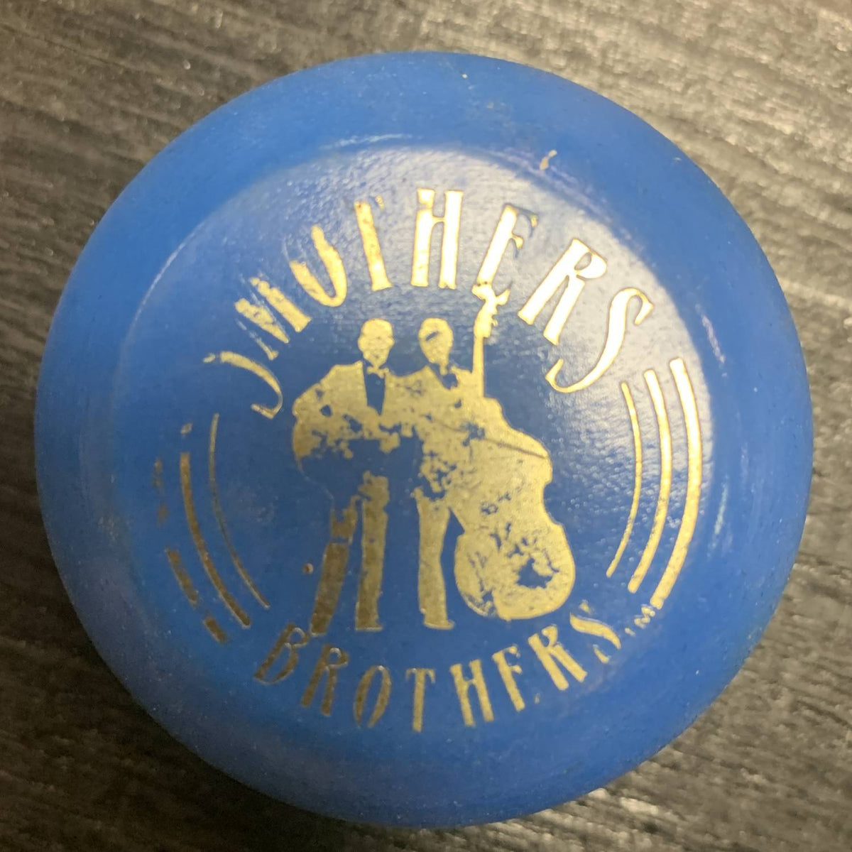 Vintage Smothers Brothers Yo-Yo man Wooden Yo-Yo Blue -Fair Condition