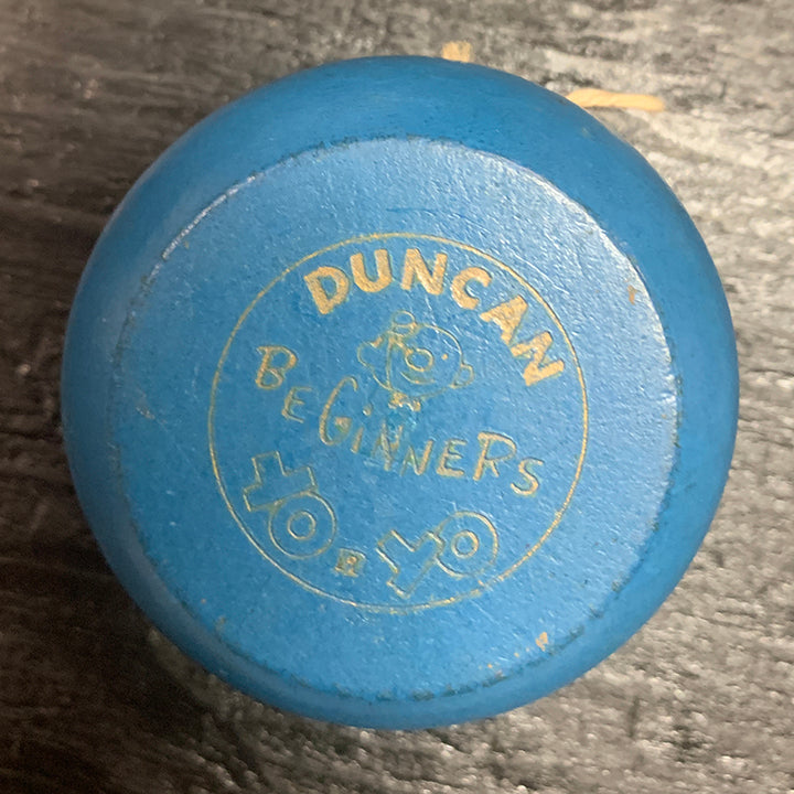 Vinatge Duncan Beginner Wooden Yo-Yo 50s Blue/Red Fair Cond