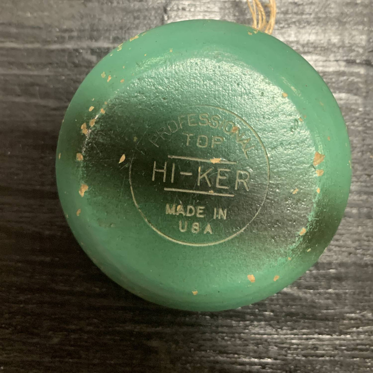 Vintage Wooden Hi-Ket collectable Yo-Yo - Green -Fair to Good Cond.