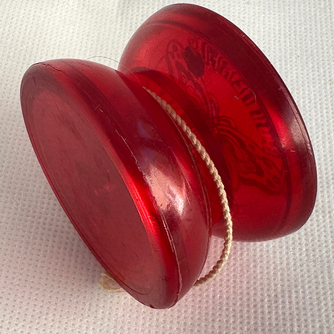 Vintage Duncan Butterfly Yo-Yo - Early 90s Transluscent Red Very Good Condition — view 2