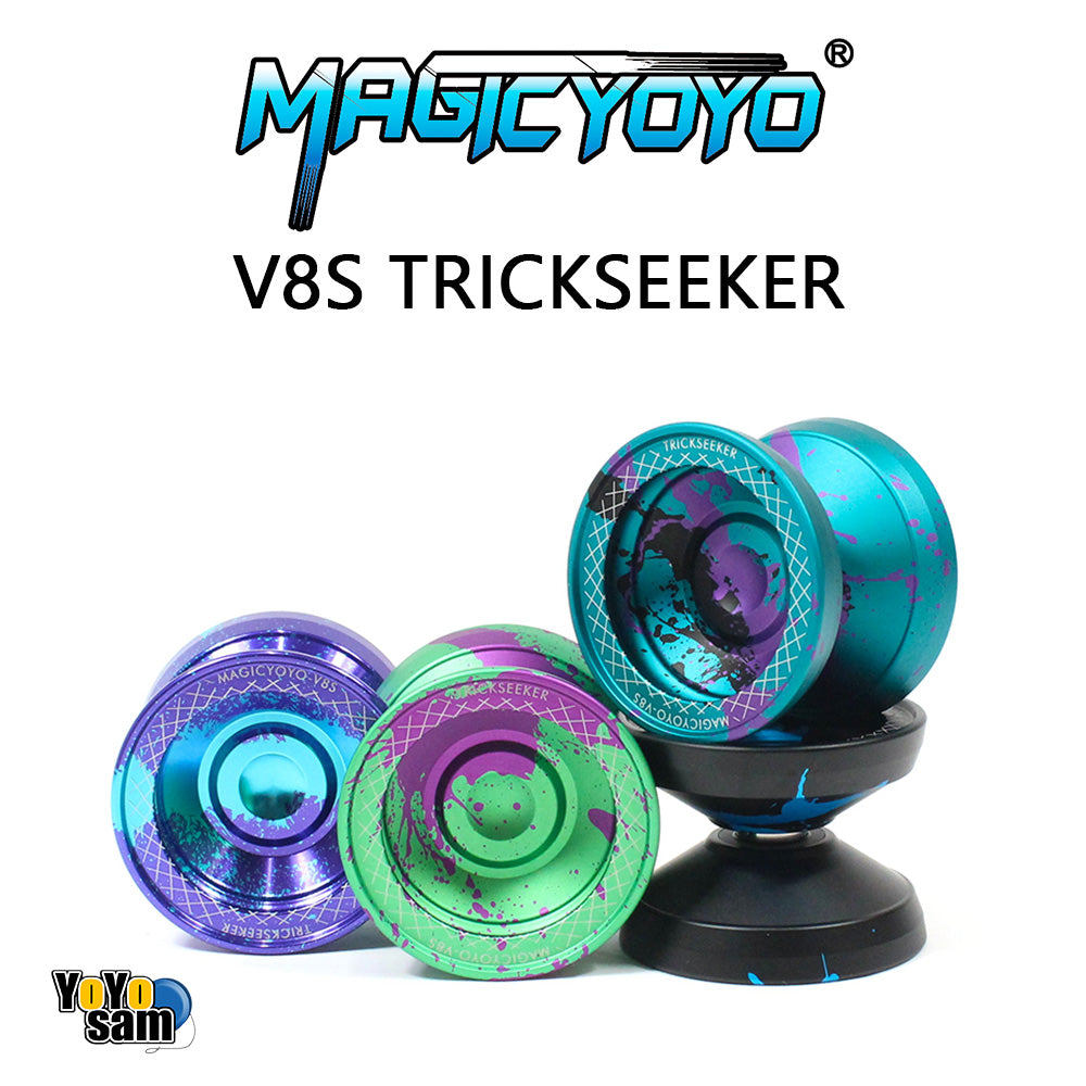 MAGICYOYO V8S Trickseeker Yo-Yo - Aluminum Responsive / Unresponsive Fingerspin YoYo