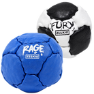 Zeekio Rage Blue and Fury Black and White leather footbag 2-pack