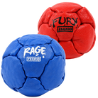 Zeekio Rage Blue and Fury Red leather footbag 2-pack