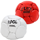 Zeekio Rage White and Fury Red leather footbag 2-pack