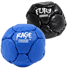 Zeekio Rage Blue and Fury Black leather footbag 2-pack