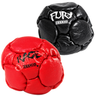 Zeekio Rage Red and Fury Black leather footbag 2-pack