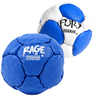 Zeekio Rage Blue and Fury Blue and White leather footbag 2-pack