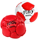 Zeekio Rage Red and Fury Red and White leather footbag 2-pack