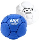 Zeekio Rage Blue and Fury White leather footbag 2-pack