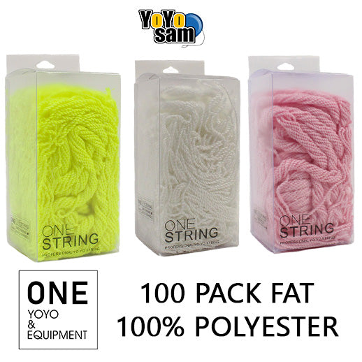 ONE YOYO & EQUIPMENT 100 Pack Fat 100% Polyester Yo-Yo String