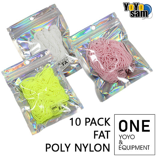 ONE YOYO & EQUIPMENT 10 Pack Fat Polyester Nylon Blend Yo-Yo String