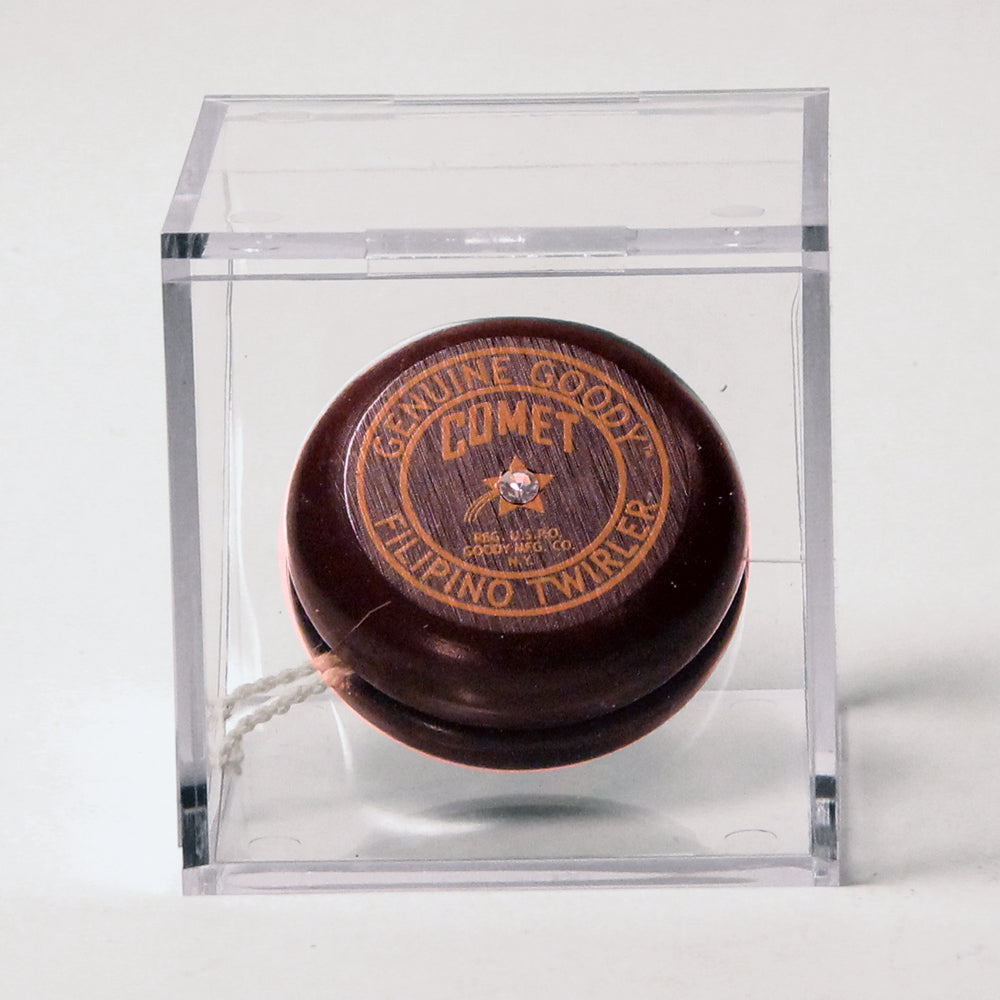 Replica Vintage Collectible Wooden Yo-Yos - Enclosed in Acrylic Display Box — view 6