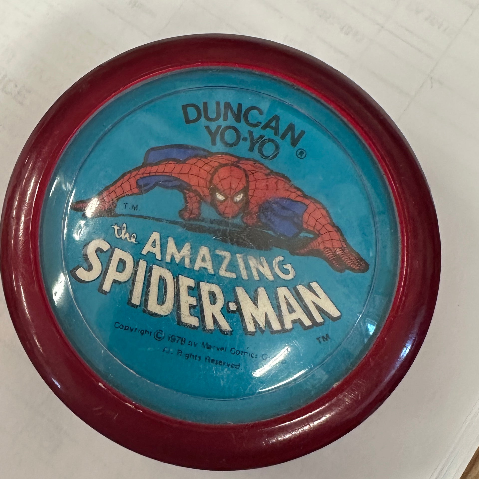 Vintage Duncan The Amazing Spiderman Yo-Yo - Marvel 1978