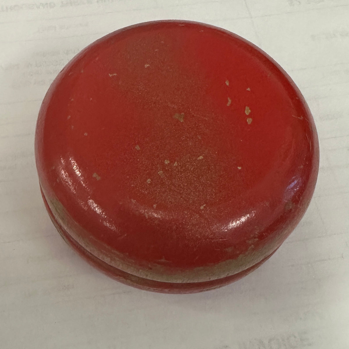 Vintage Goody Master Filipino Twirler Yo-Yo - Wood, 1950s - Red with Gold Seal — view 2