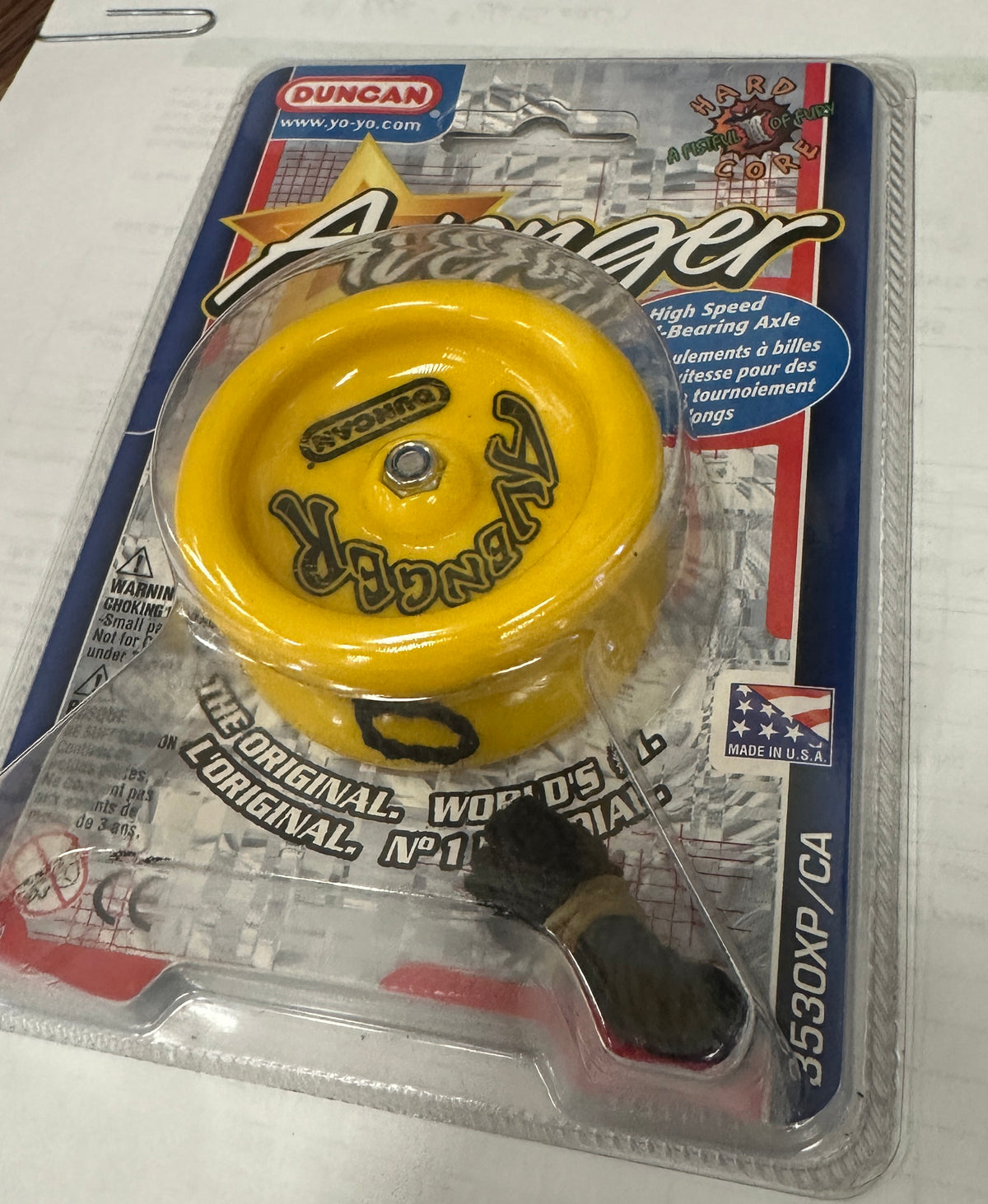 Vintage Duncan Avenger Yo-Yo New in Package Yellow — view 2