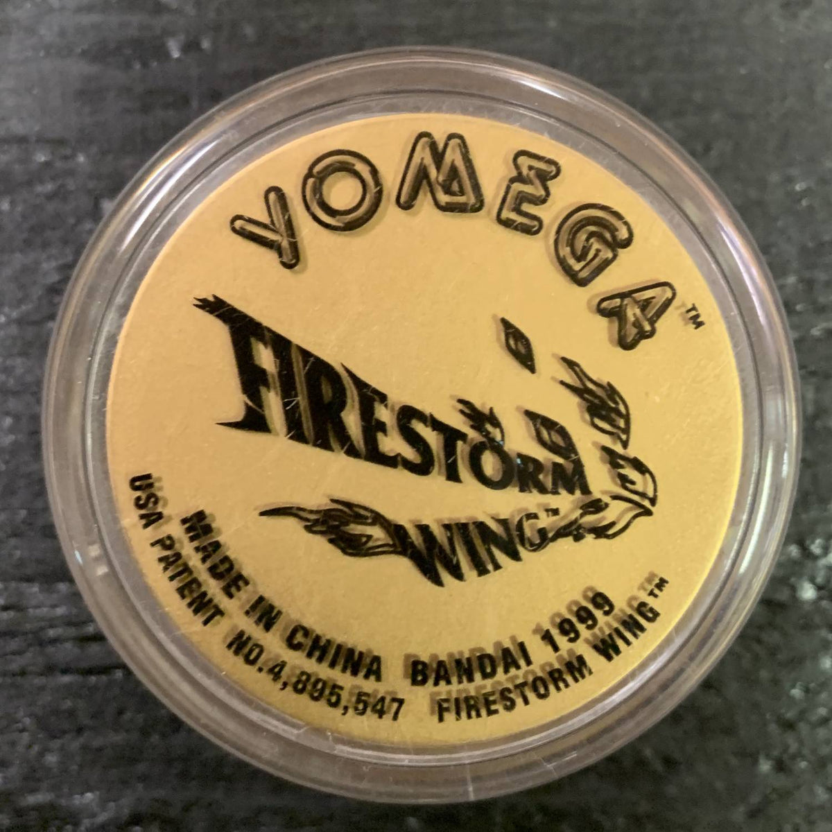 Vintage Yomega Firestorm Yo-Yo Gold - Ban Dai 1999 - Very Good Condition