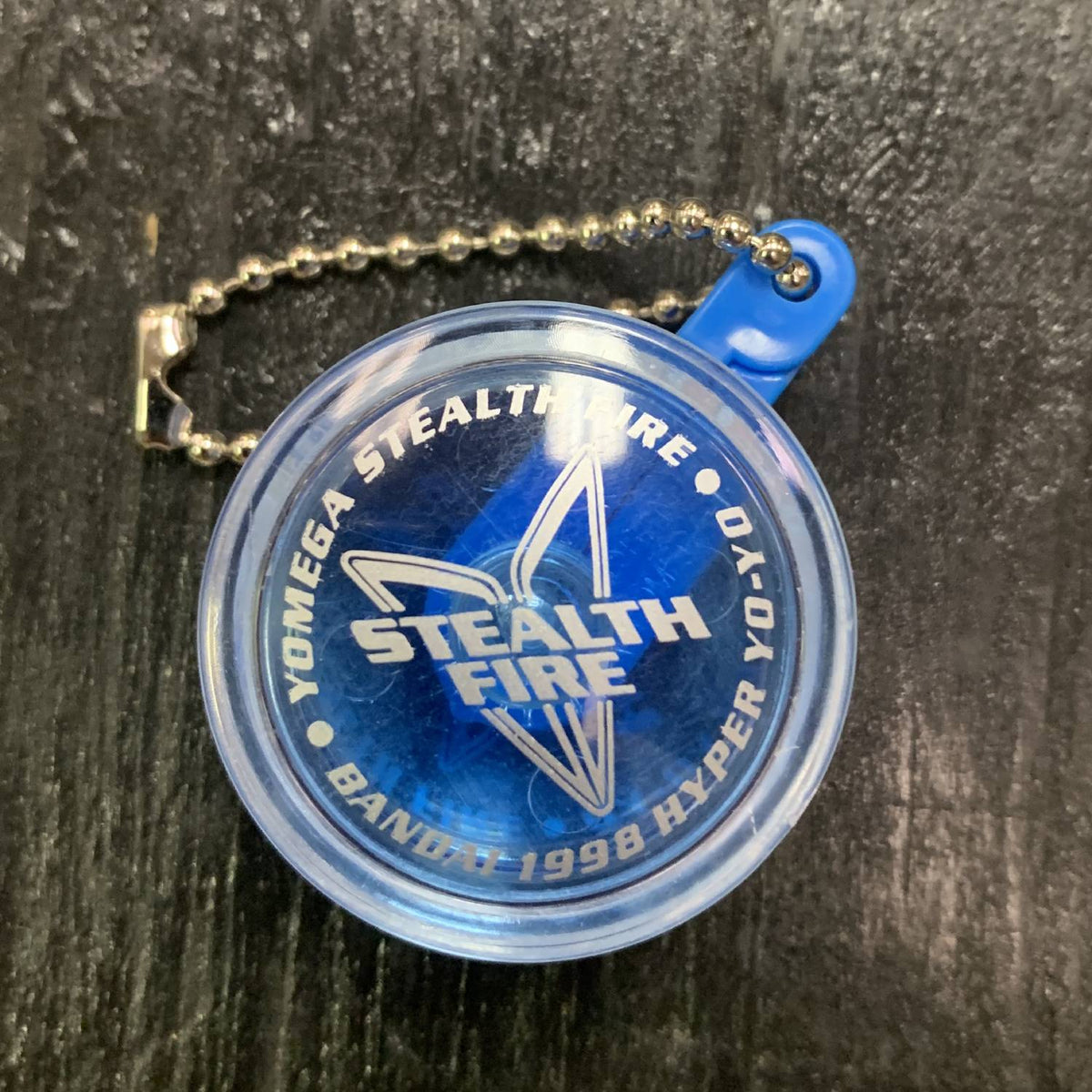 Tiny little vintage Yomega Key chain - 1.25" Excellent Cond. Blue Stealth — view 2