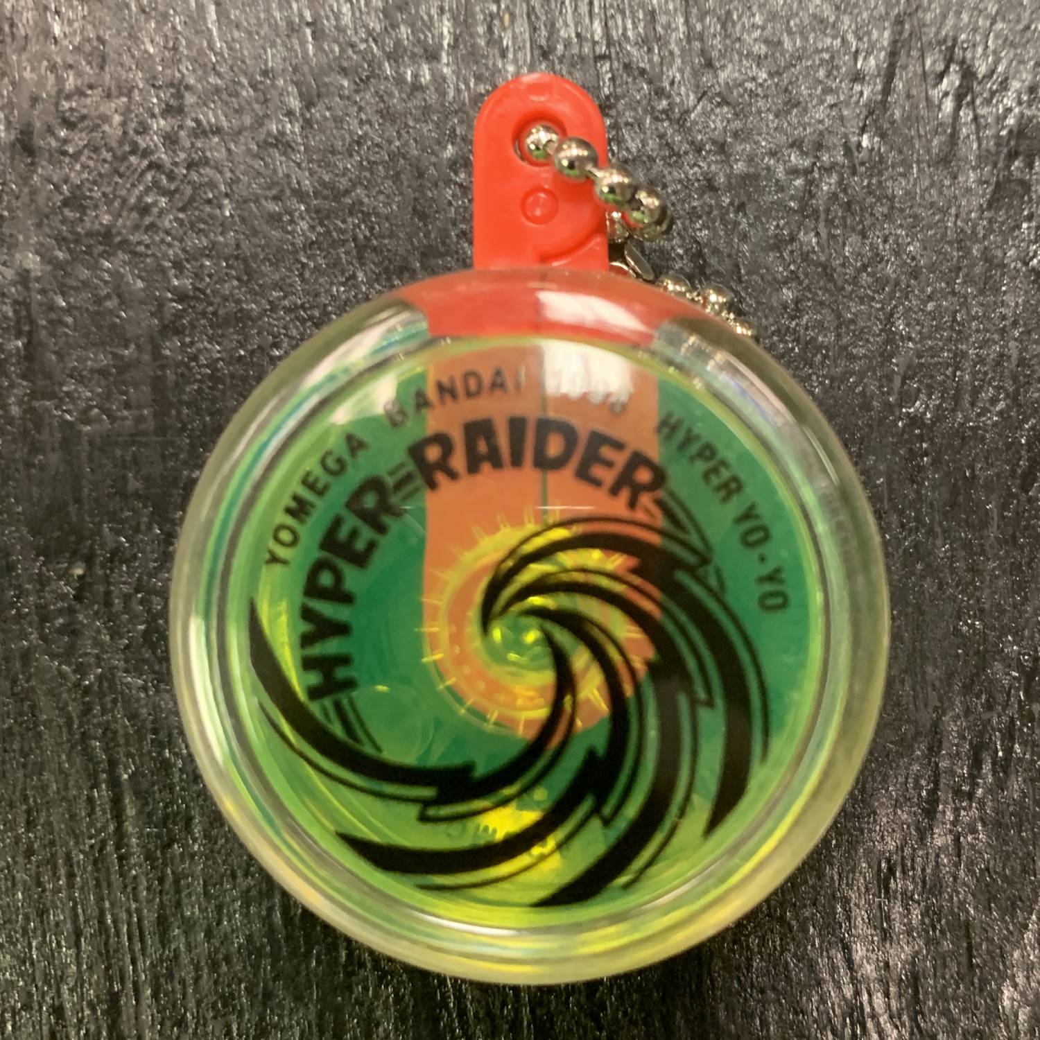 Tiny little vintage Yomega Yo-yo Key chain - 1.25" Excellent Cond. Yellow Hyper raider