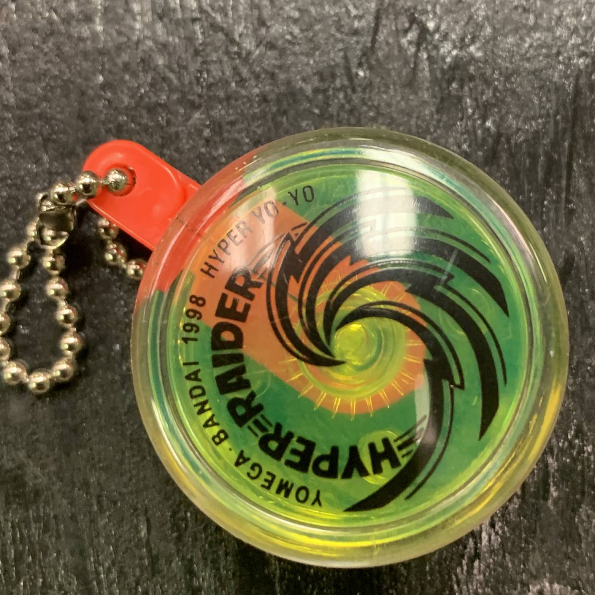 Tiny little vintage Yomega Yo-yo Key chain - 1.25" Excellent Cond. Yellow Hyper raider — view 2