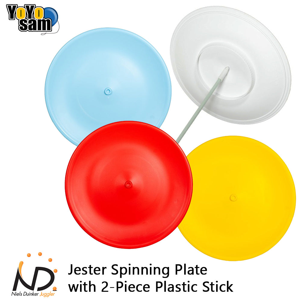 ND Juggling (Niels Duinker) Jester Spinning Plate with Deluxe 2-Piece Plastic Stick