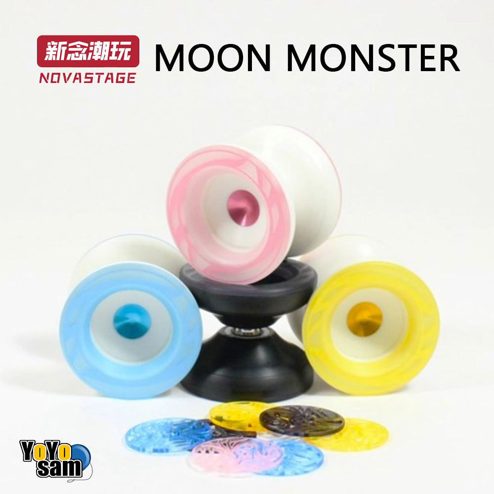 NOVASTAGE Moon Monster Yo-Yo - Double PC YoYo with Aluminum Finger Spin Groove