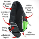 Pickle Monsters Pickleball Bag - Crossbody Sling Bag - Featuring the Pickle Monster Crew — view 4