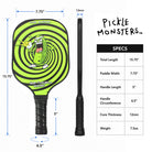 Pickle Monsters Carbon Fiber Pickleball Paddle - Cushioned Comfort Grip — view 3