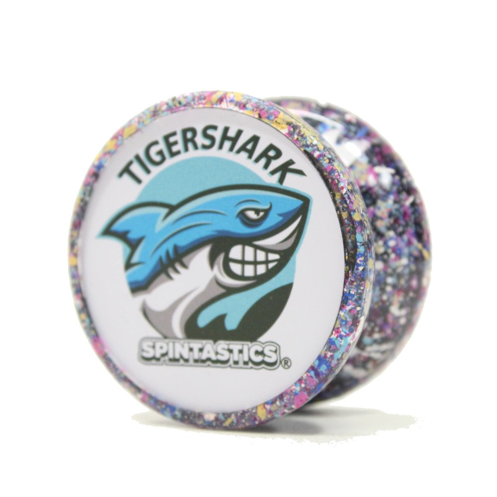 Special Confetti Edition Spintastics Tigershark, Ball-bearing, Classic Yo-Yo Hand Painted — view 2