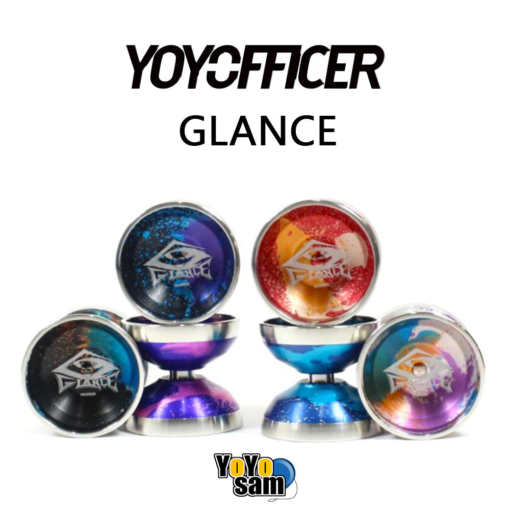 YOYOFFICER Glance Yo-Yo - Bi-Metal YoYo - 6061 Aluminum with Stainless Steel Rims