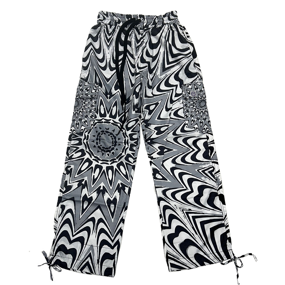 Mougee Festival Pants - Unisex Lightweight Rave Pants - Wide Leg, Adjustable Ankle Ties, Elastic Waist — view 15