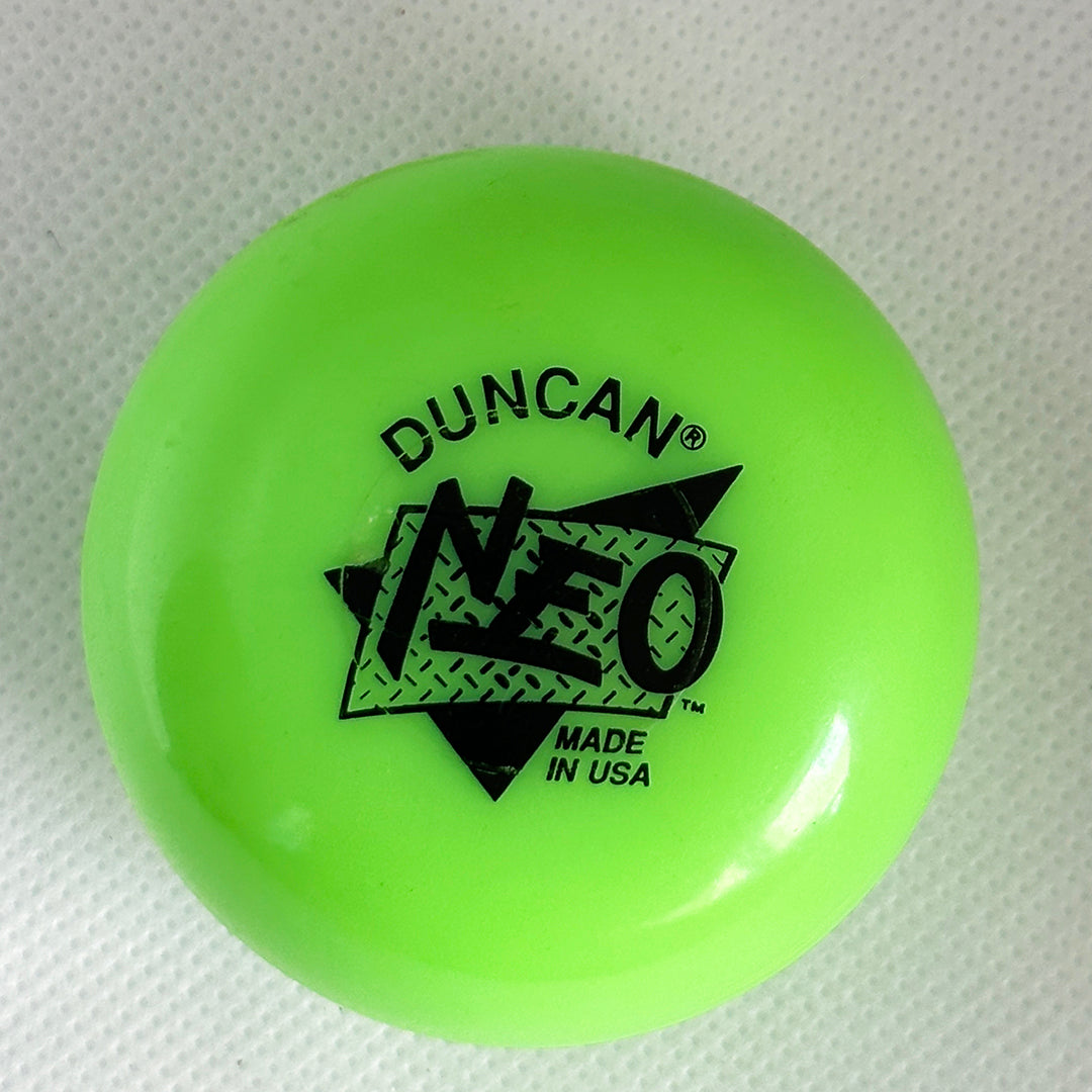 Vintage Duncan Green Neo Plastic Yo-Yos - Made in USA 90s Very Good Condition