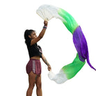 Mougee Silk Fans - for Flow Dance or Festivals - Bamboo Handle in Vibrant colors — view 7